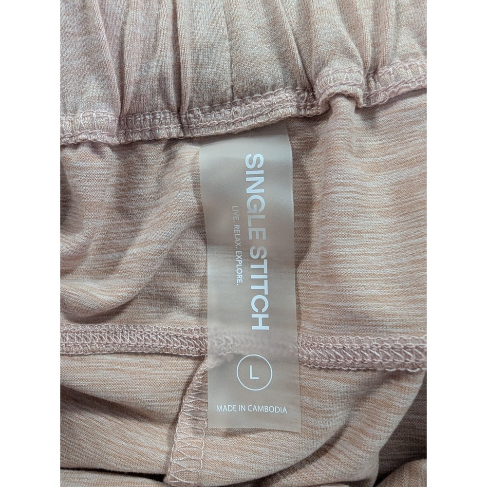 Single Stitch Everyday Lightweight Jogger Women's Sz Large Heather Pink Pockets - Picture 6 of 9